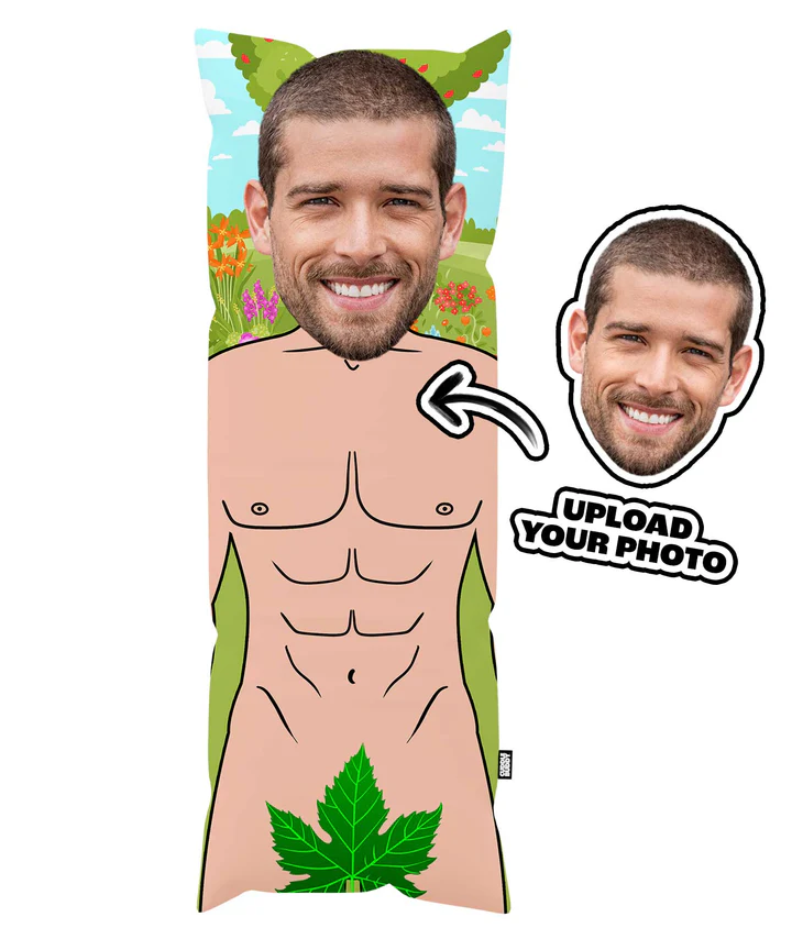 Custom Cuddle Body Pillow Funny Half Naked Guy Funny Gift for Her - 