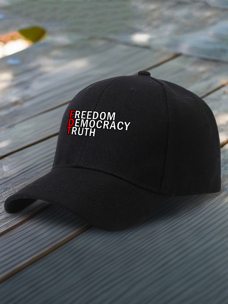 Freedom Democracy Truth Printed Baseball Cap