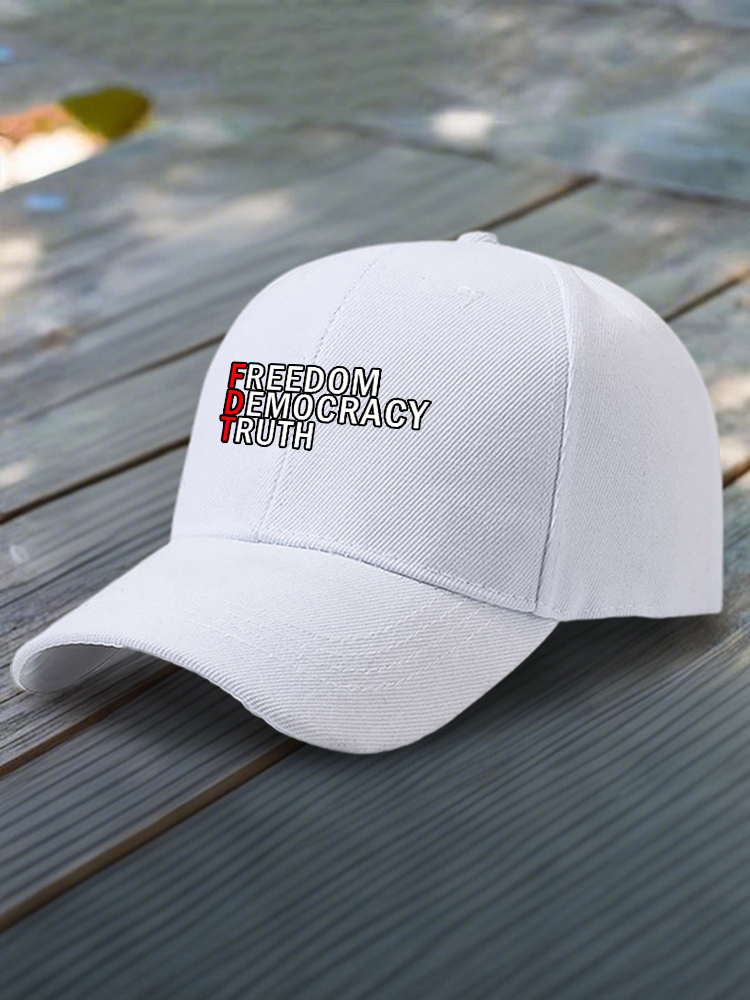 Freedom Democracy Truth Printed Baseball Cap
