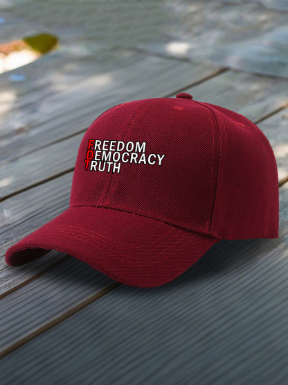 Freedom Democracy Truth Printed Baseball Cap