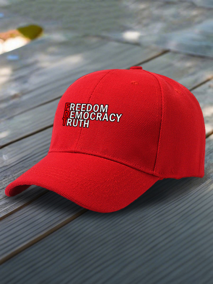 Freedom Democracy Truth Printed Baseball Cap