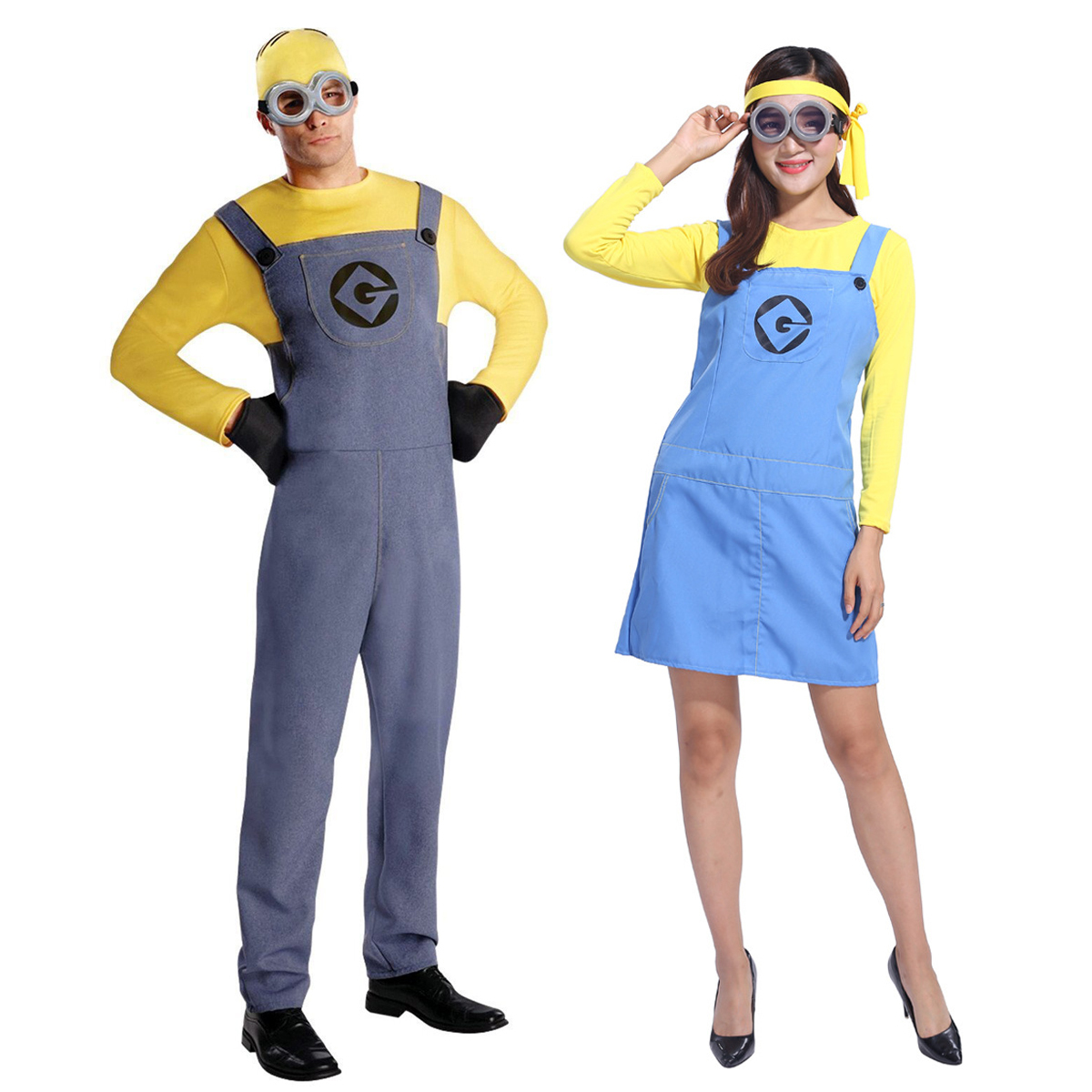 Despicable Me Costumes for Adults Minions Cosplay Cartoon Women Men Couples Halloween