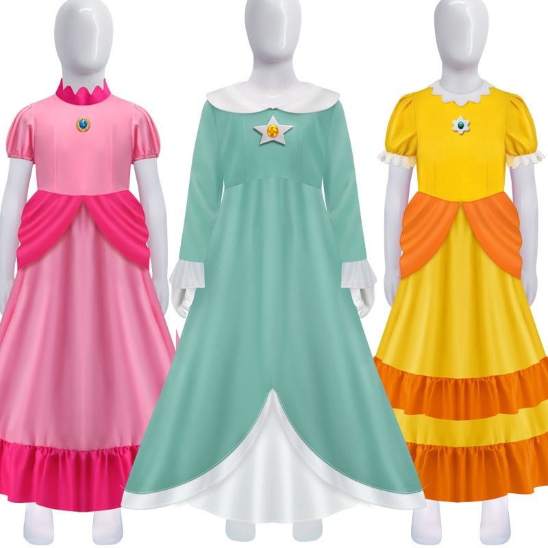 Super Mario Galaxy Rosalina Peach Princess Halloween Carnival Suit Cosplay Costumes