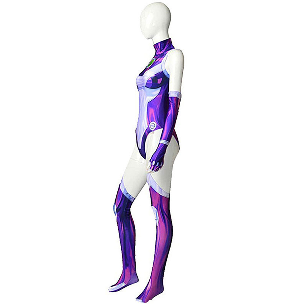 Starfire Halloween Jumpsuit Carnival Suit Zentai Cosplay Costume For Adults