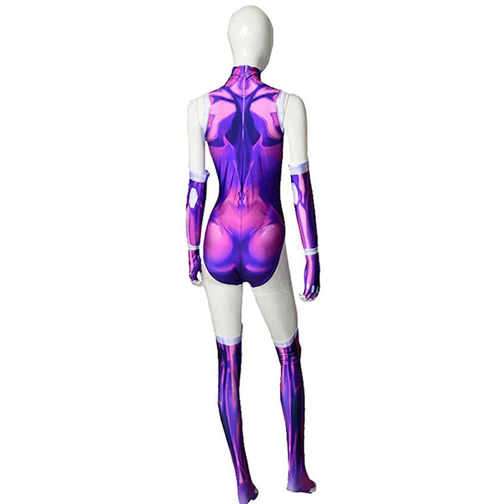 Starfire Halloween Jumpsuit Carnival Suit Zentai Cosplay Costume For Adults