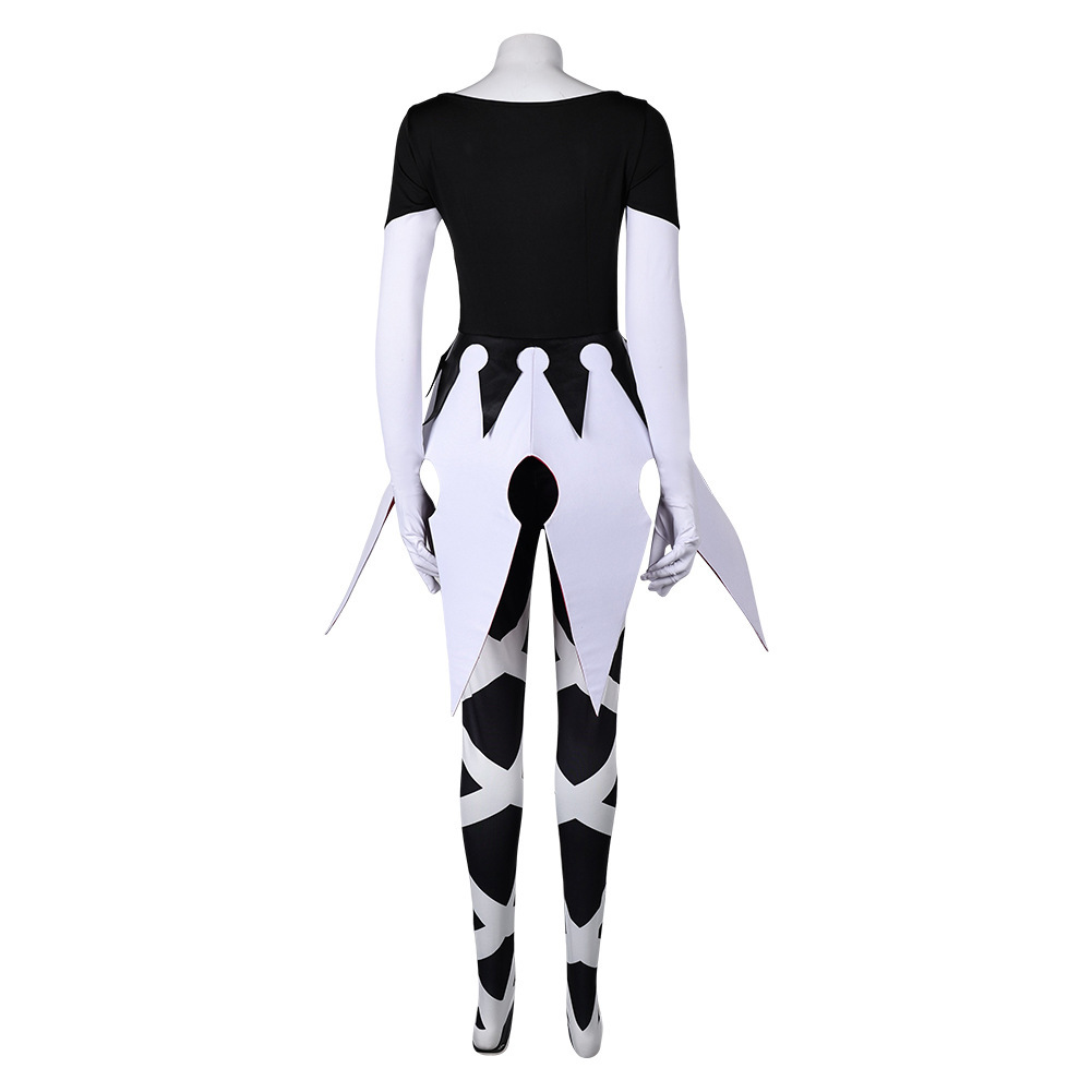 Hazbin Hotel Carmilla Carmine Cosplay Costume Women Black Jumpsuit Party Carnival