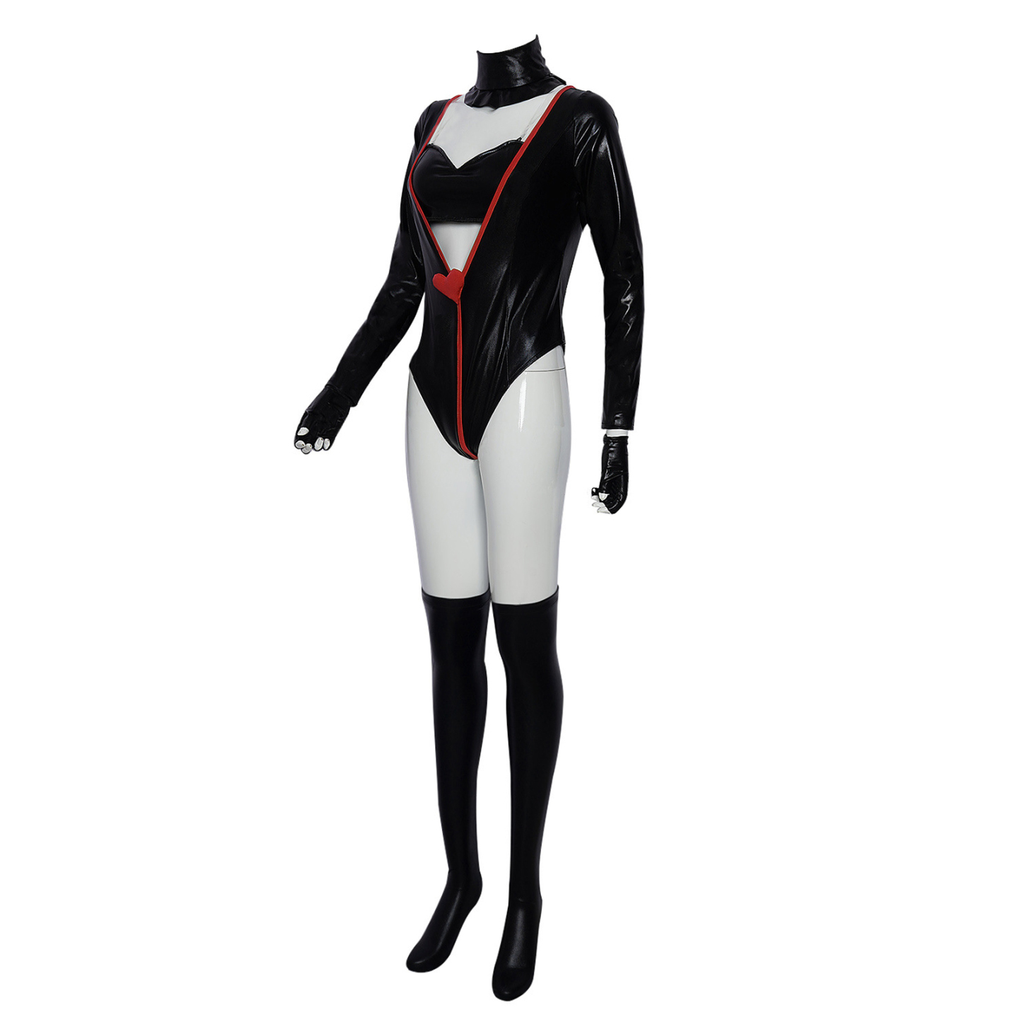 Hazbin Hotel An gel Dust Poison Cosplay Costume Black Leather Jumpsuit Party Carnival
