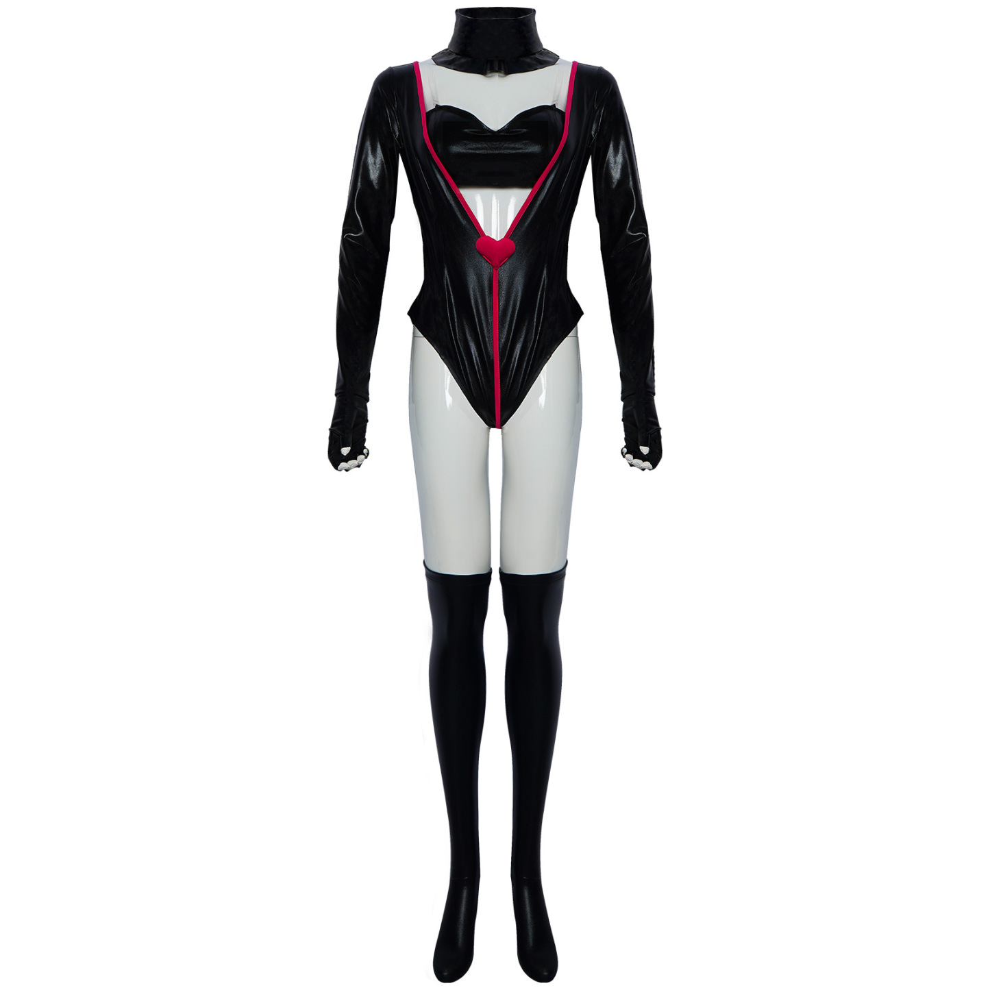 Hazbin Hotel An gel Dust Poison Cosplay Costume Black Leather Jumpsuit Party Carnival