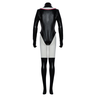 Hazbin Hotel An gel Dust Poison Cosplay Costume Black Leather Jumpsuit Party Carnival