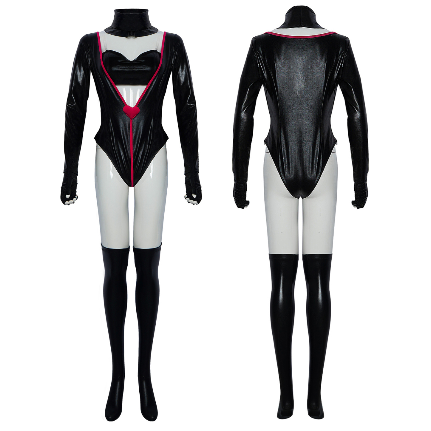 Hazbin Hotel An gel Dust Poison Cosplay Costume Black Leather Jumpsuit Party Carnival