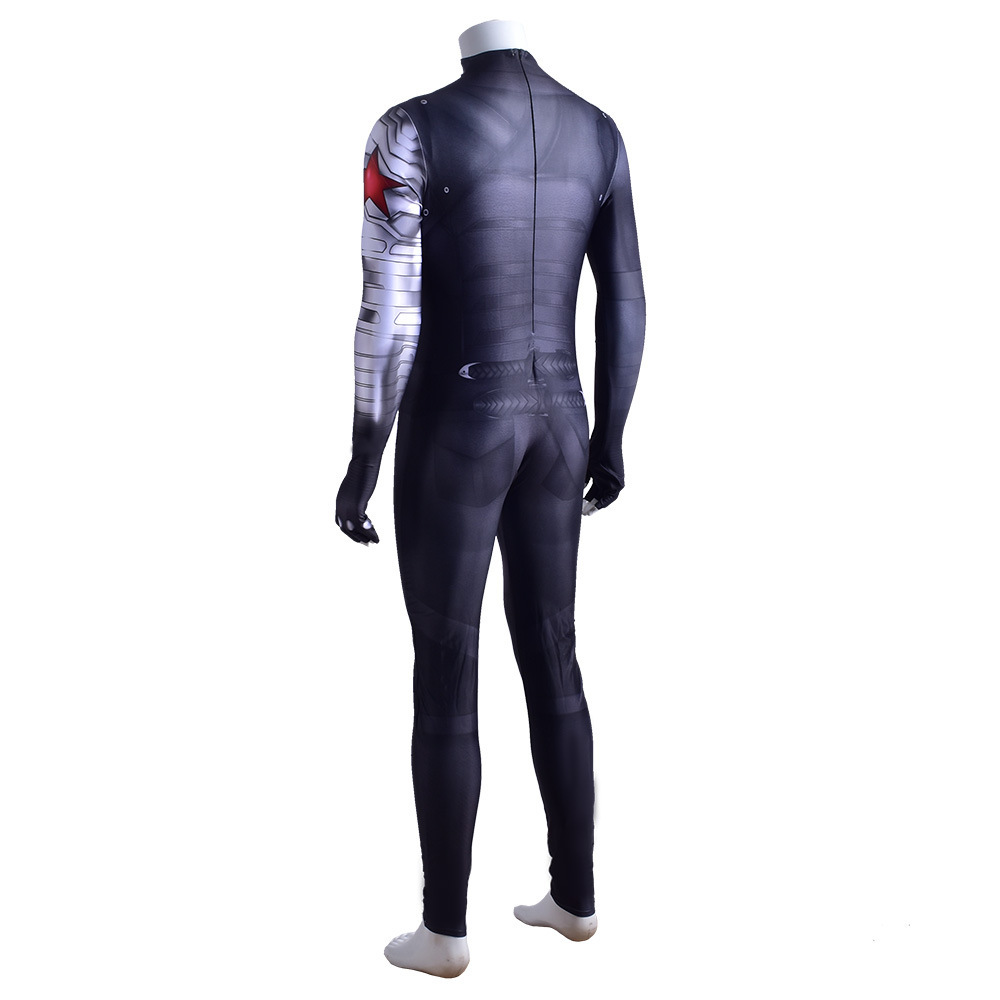 Bucky Barnes Winter Soldier Cosplay Costume Jumpsuit Zentai Party Carnival