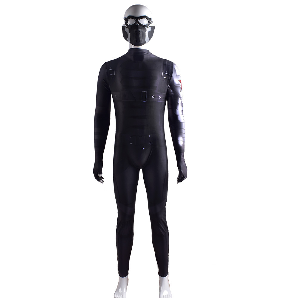 Bucky Barnes Winter Soldier Cosplay Costume Jumpsuit Zentai Party Carnival