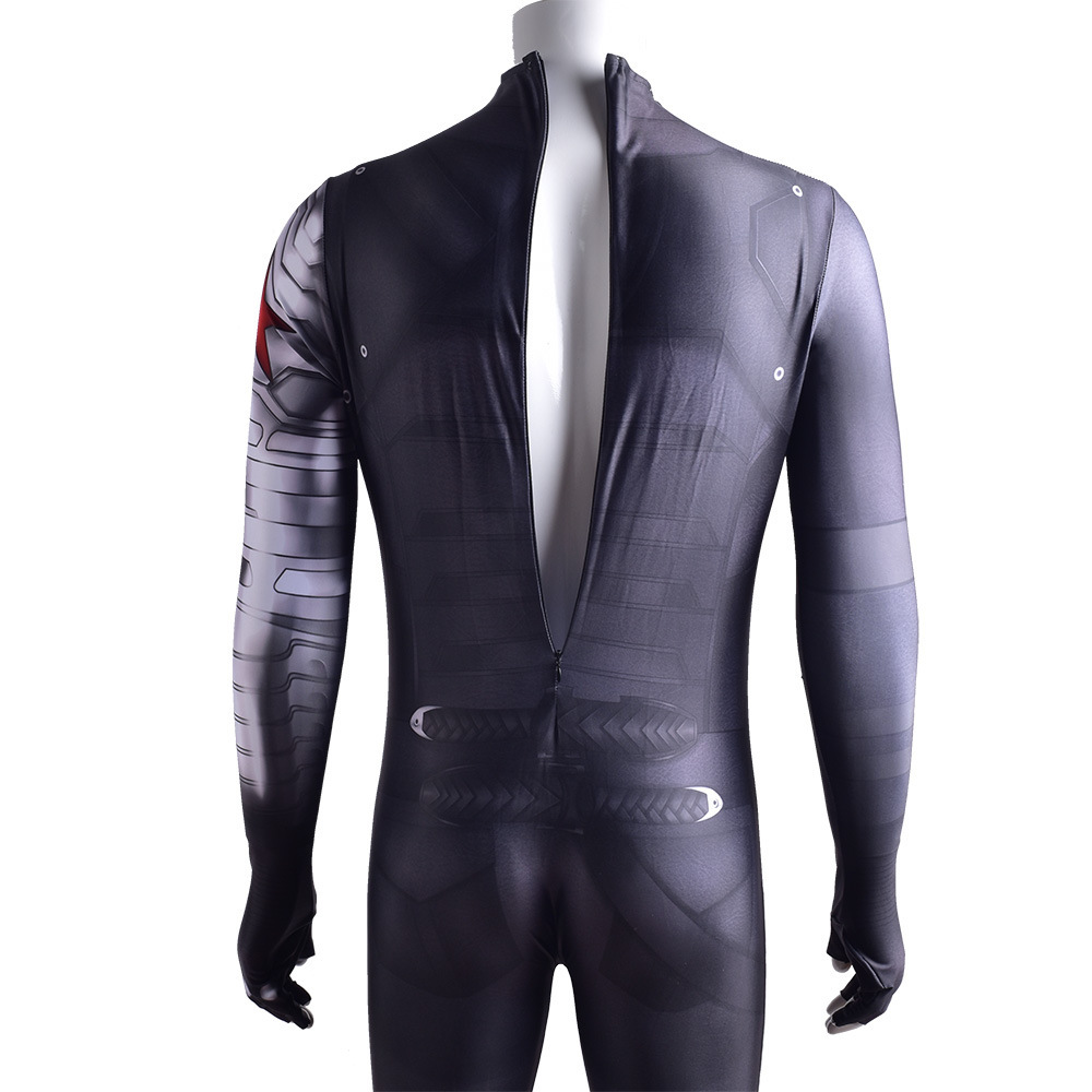 Bucky Barnes Winter Soldier Cosplay Costume Jumpsuit Zentai Party Carnival