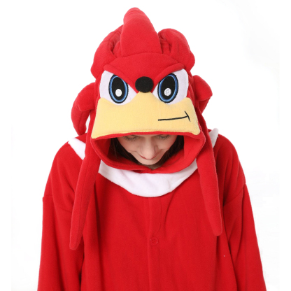 Knuckles the Echidna Sonic the Hedgehog kigurumi onesies anime pajamas Costume