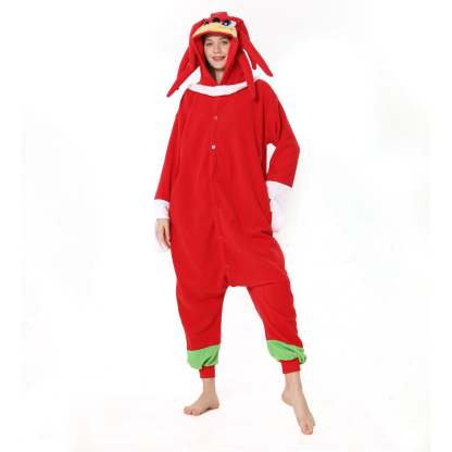 Knuckles the Echidna Sonic the Hedgehog kigurumi onesies anime pajamas Costume
