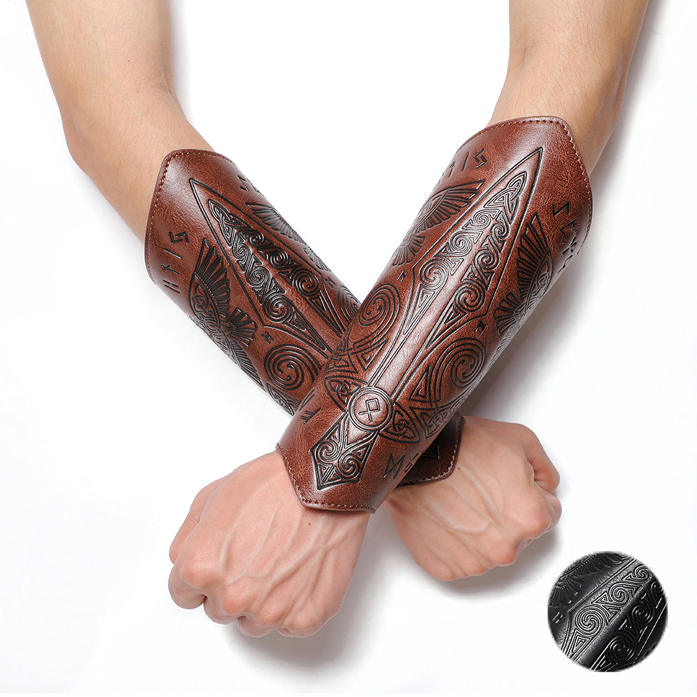 Medieval retro embossed wristband COSPLAY stage props knight handguard