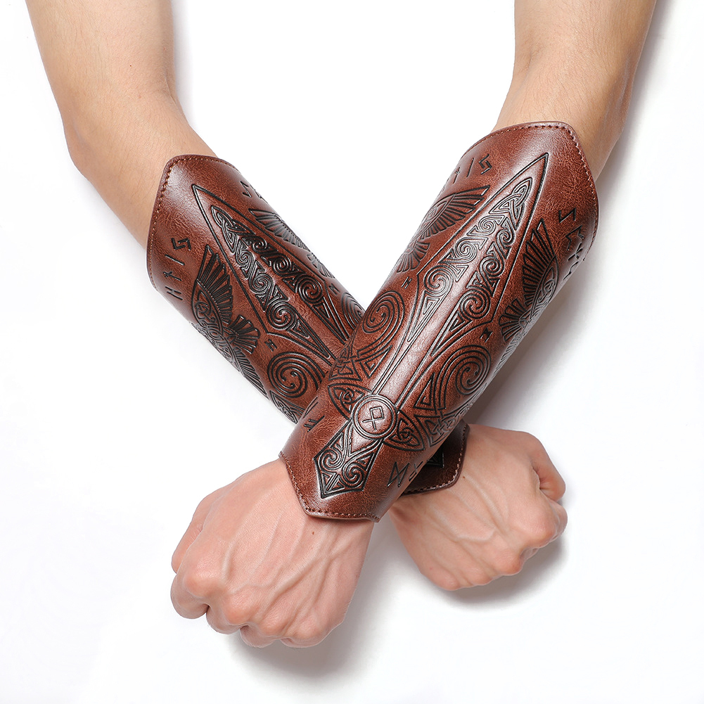 Medieval retro embossed wristband COSPLAY stage props knight handguard