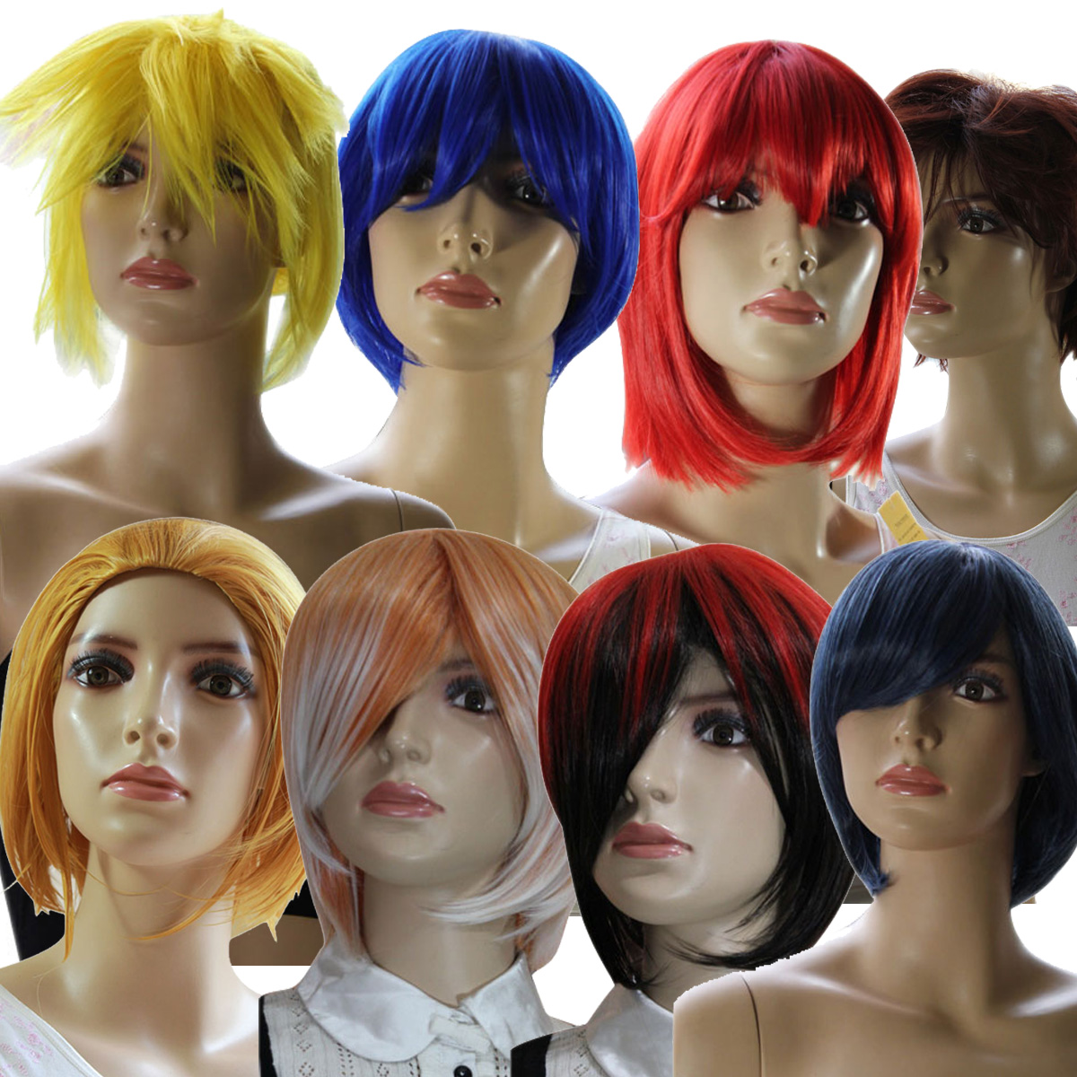 Short  Naruto Sasuke Uchiha Nami Vocaloid Kaito Cosplay Costume Wig Party Hair