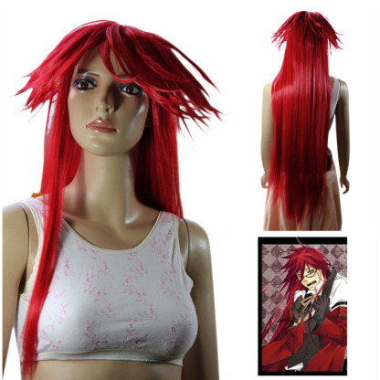 Vocaloid Zatsune Miku Dark Cosplay Costume Wig Party Hair