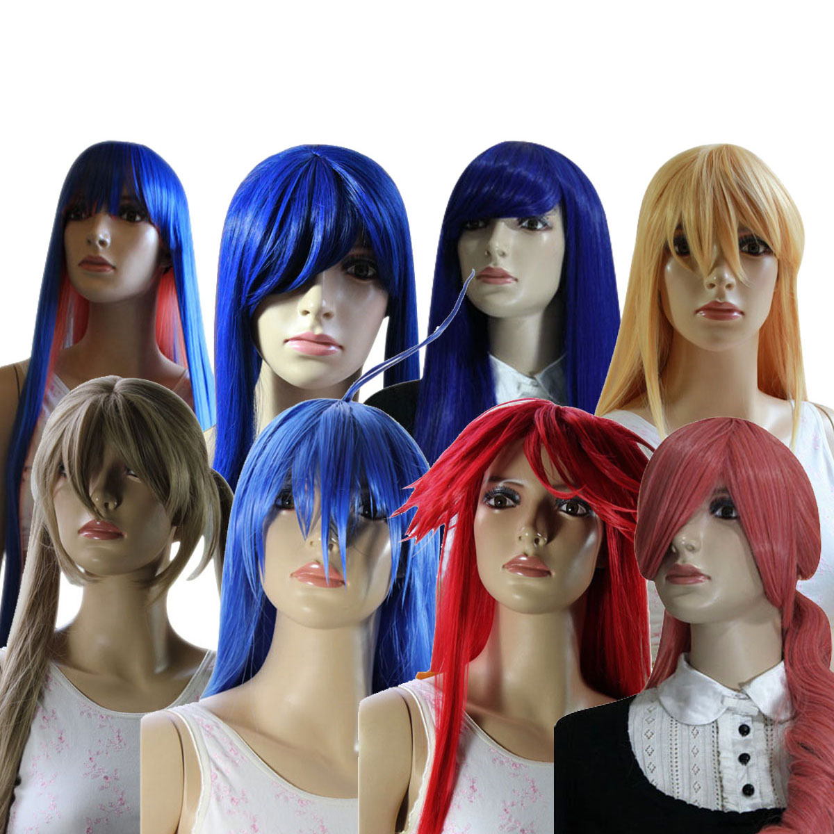 Vocaloid Zatsune Miku Dark Cosplay Costume Wig Party Hair
