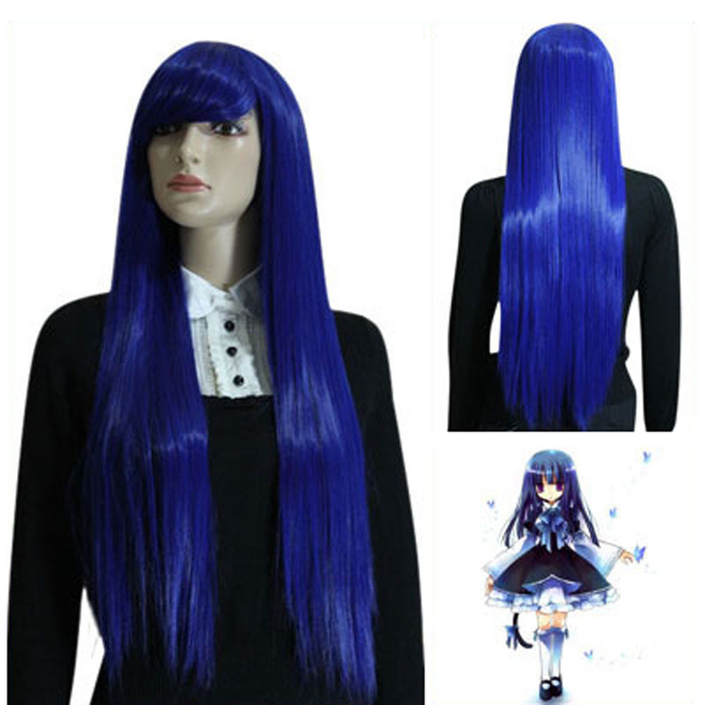 Vocaloid Zatsune Miku Dark Cosplay Costume Wig Party Hair