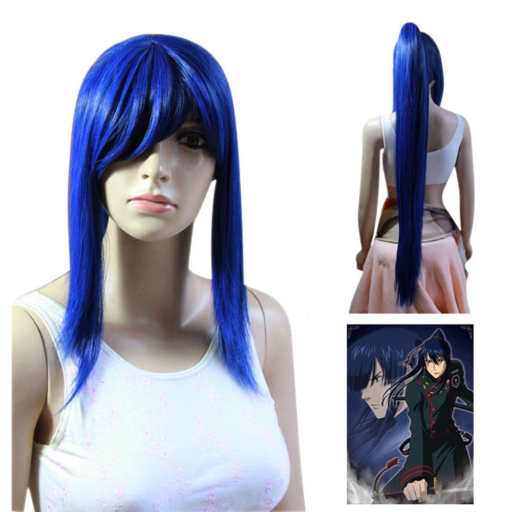 Vocaloid Zatsune Miku Dark Cosplay Costume Wig Party Hair
