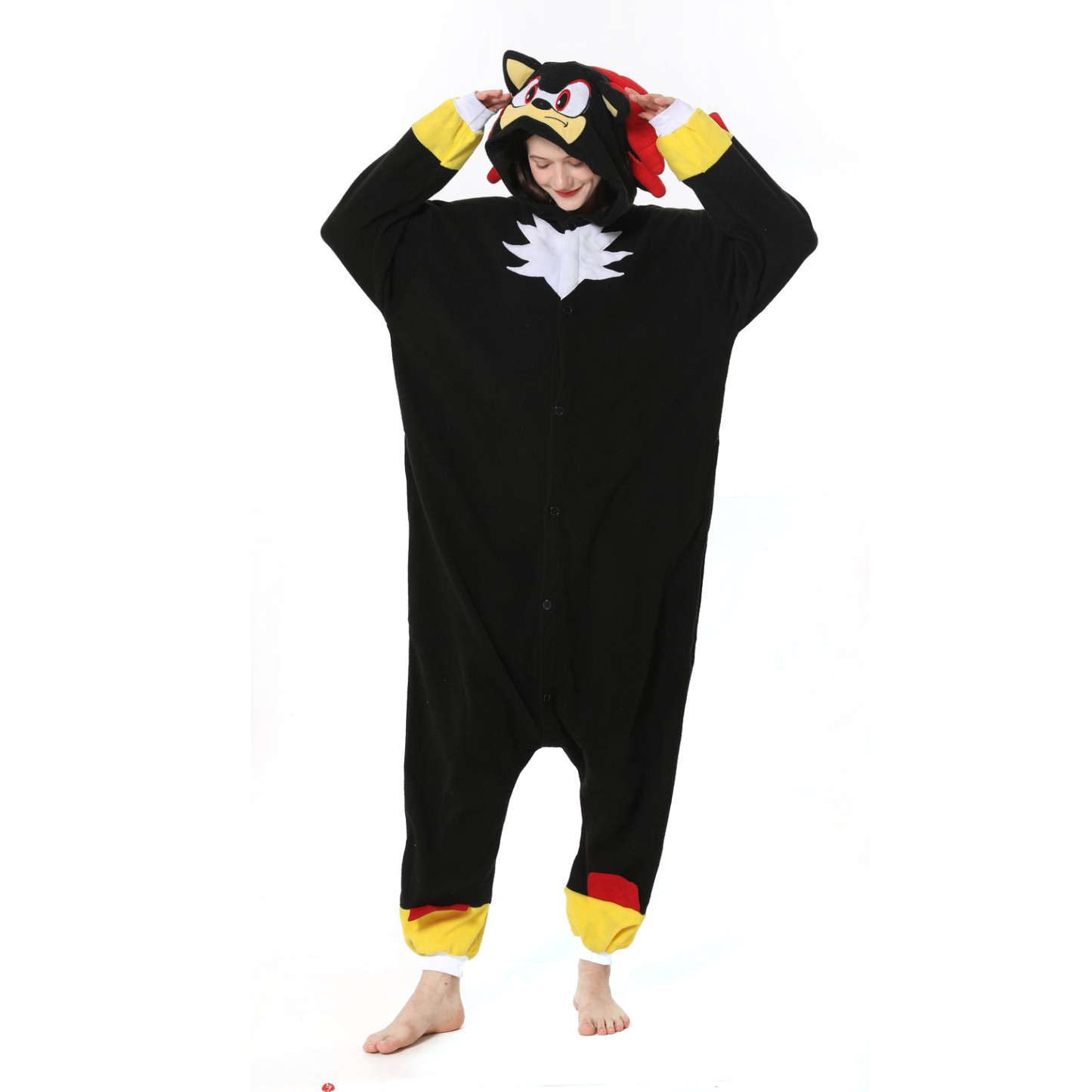Shadow the Hedgehog kigurumi onesies anime pajamas Costume