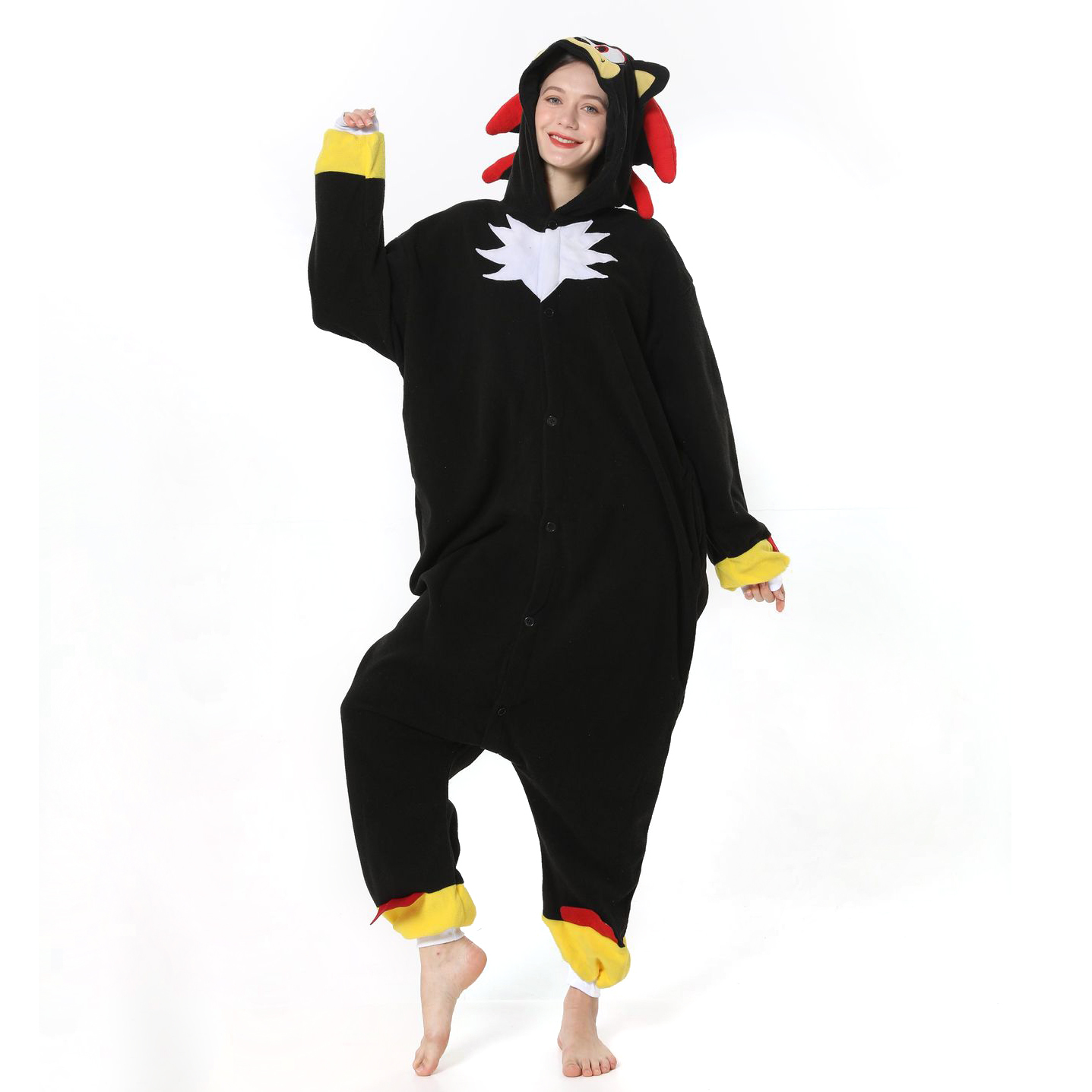 Shadow the Hedgehog kigurumi onesies anime pajamas Costume