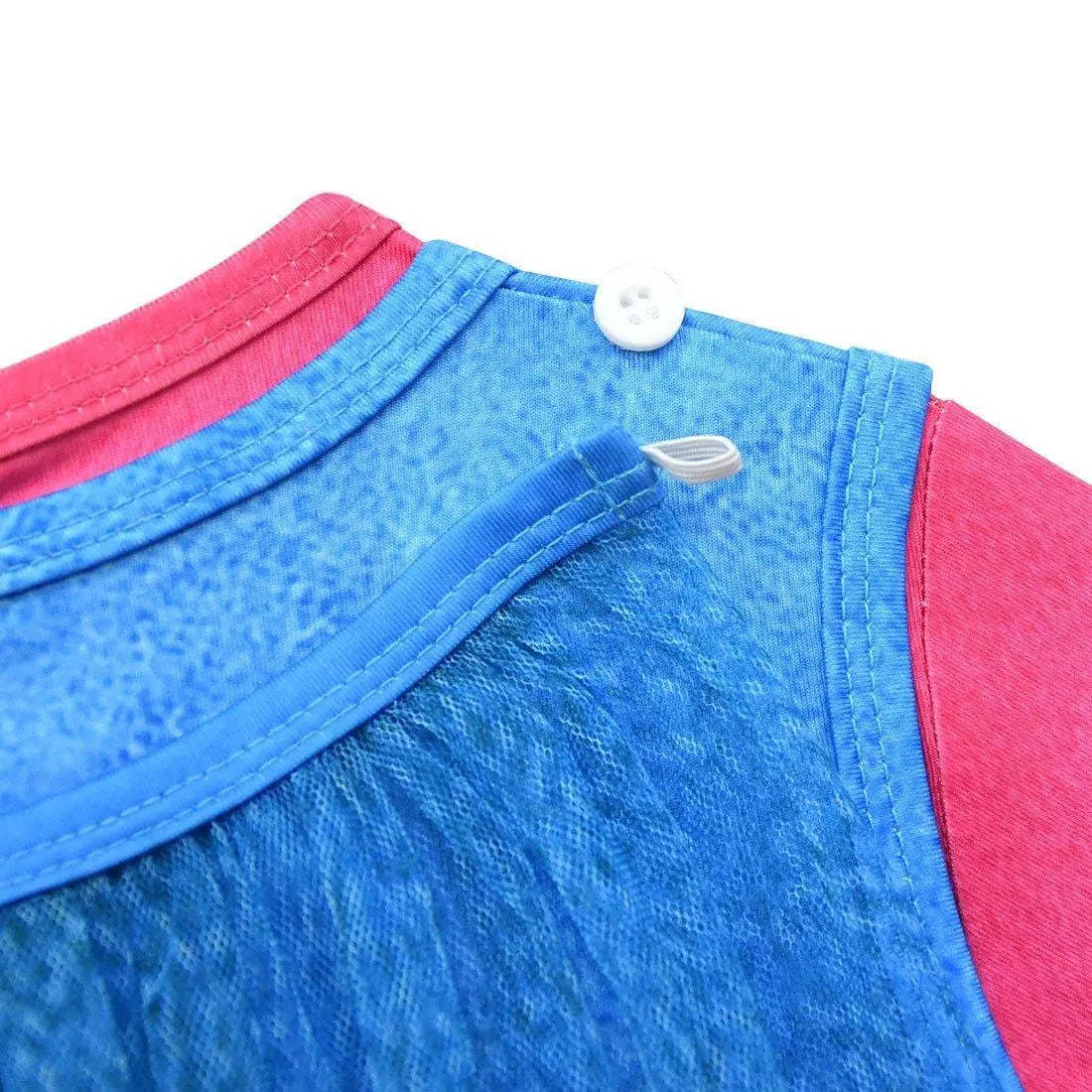 Kids Girl Trolls 2 World Tour Poppy Costume Cosplay ZenTai Short Sleeve Cape Dress