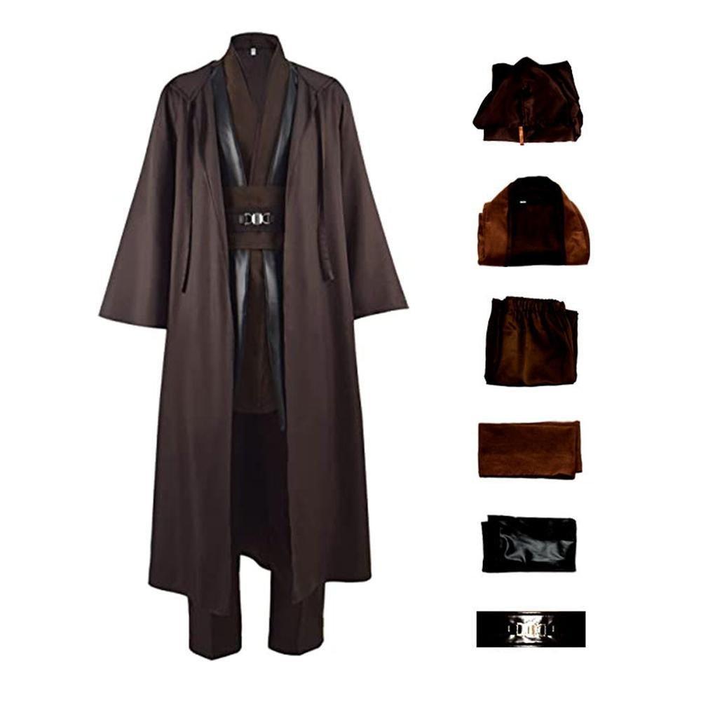 Anakin Skywalker Obi-Wan Costume Cloak Cosplay Halloween Suit