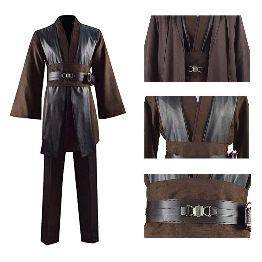 Anakin Skywalker Obi-Wan Costume Cloak Cosplay Halloween Suit