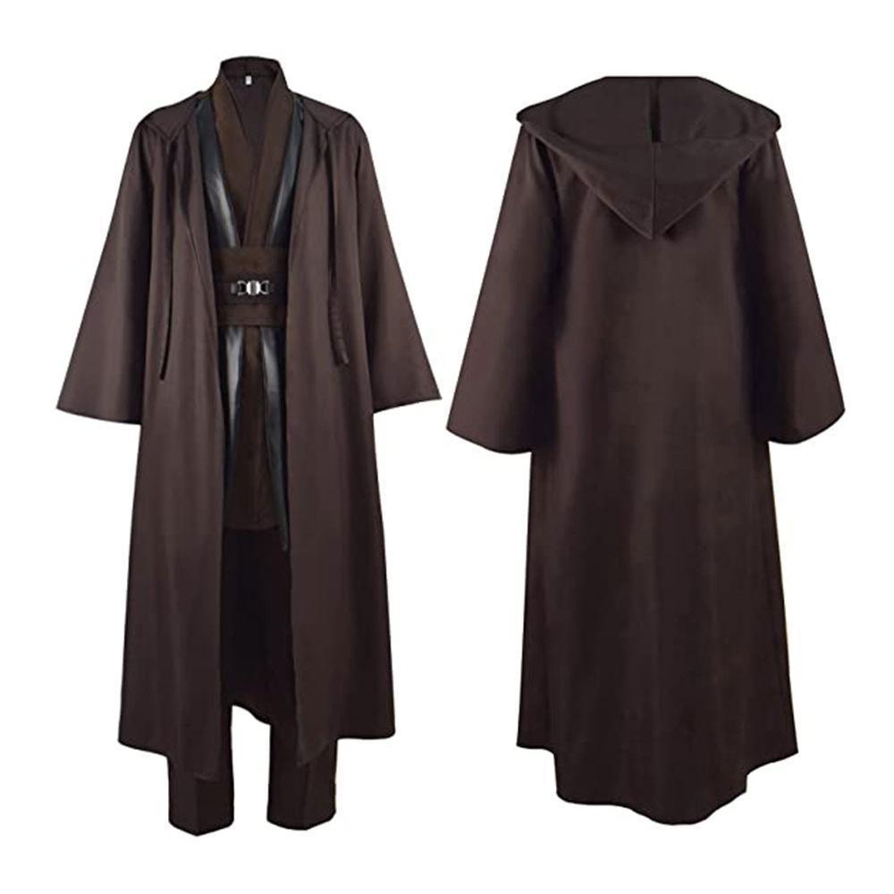 Anakin Skywalker Obi-Wan Costume Cloak Cosplay Halloween Suit