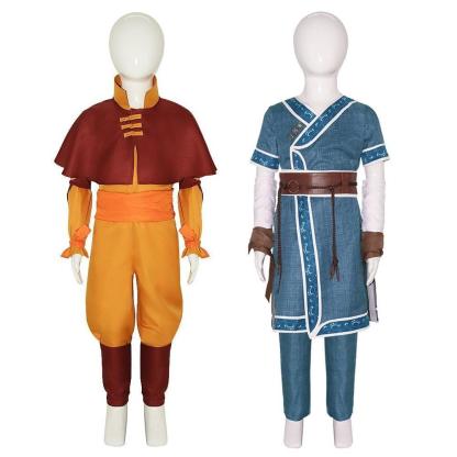 Anime Katara Bumi Aang Avatar The Last Airbender Costume Cosplay Adult Kids