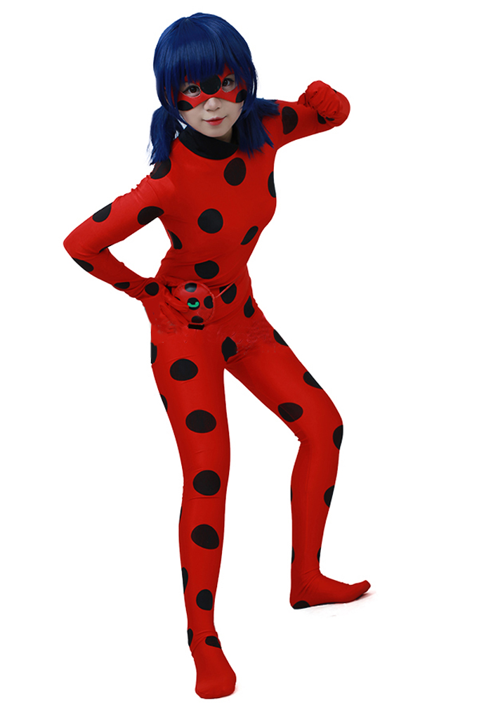 Marinette Dupain Cheng Ladybug Cosplay Adult Costume Zentai Kids