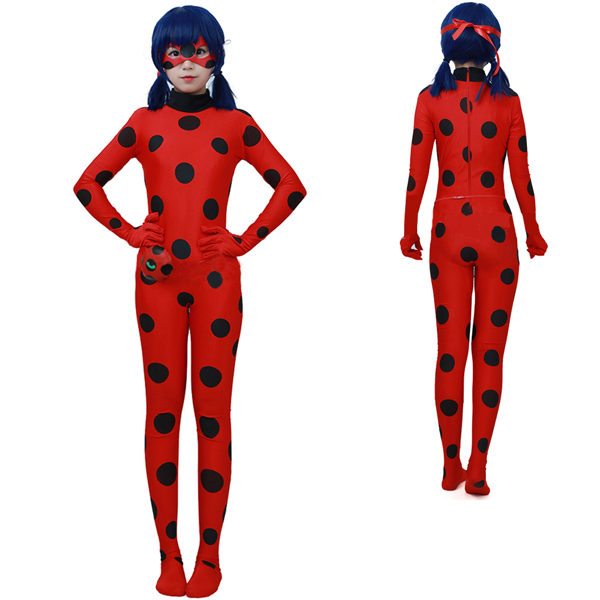 Marinette Dupain Cheng Ladybug Cosplay Adult Costume Zentai Kids