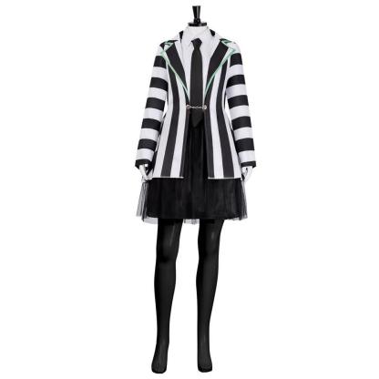 Beetlejuice Adult Kids Blazer Dress Costume For Girl Women