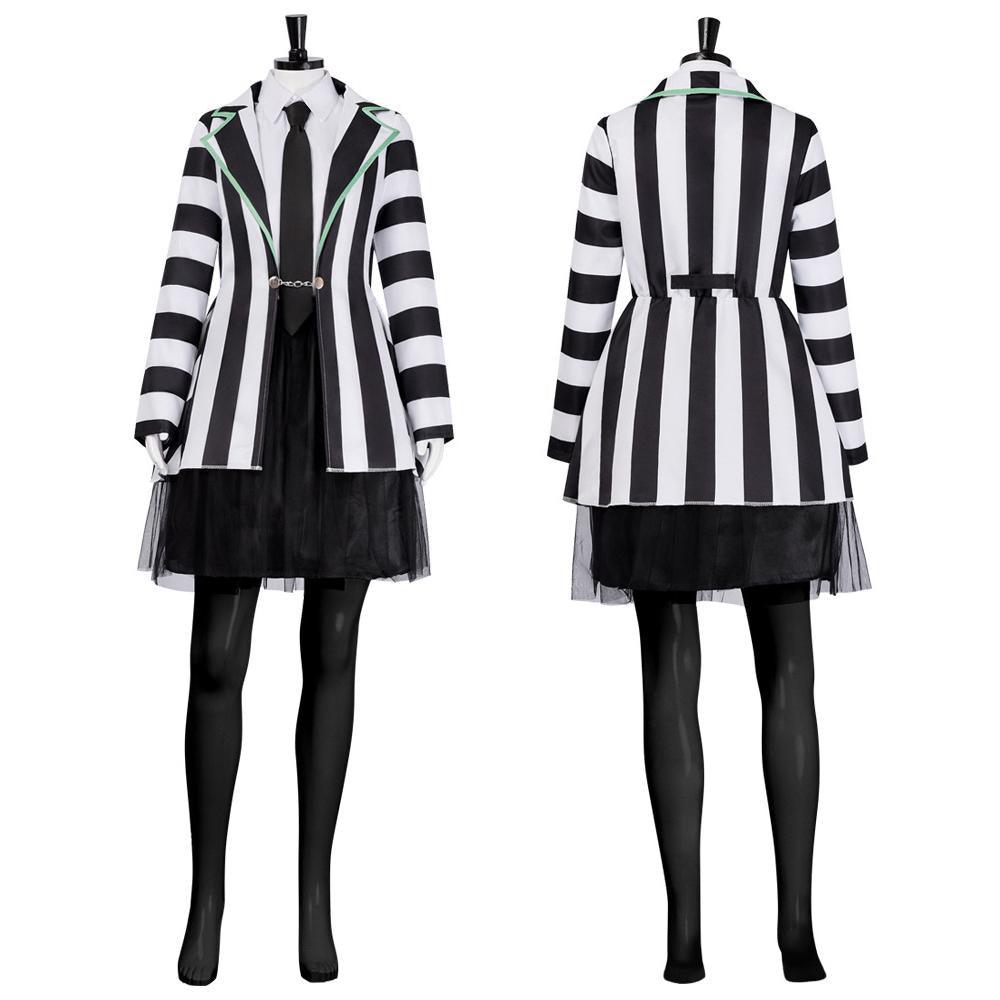 Beetlejuice Adult Kids Blazer Dress Costume For Girl Women