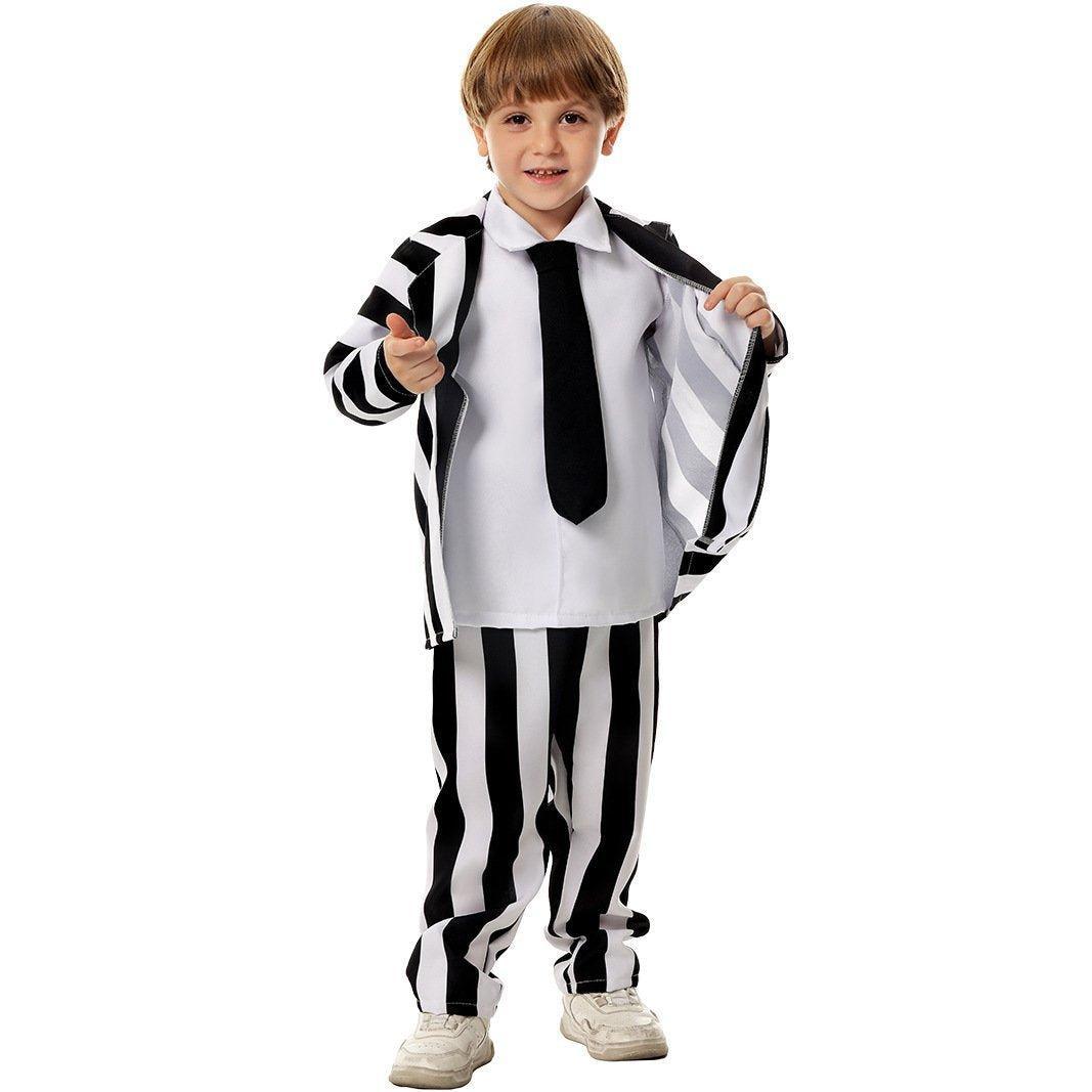Beetlejuice Family Cosplay Costume Halloween Matching Outfits for Kids