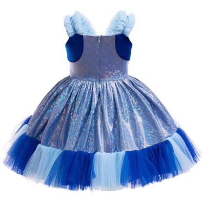 Girls' Bluey Princess Tutu Dress Costume Cartoon Print Cosplay for Kids