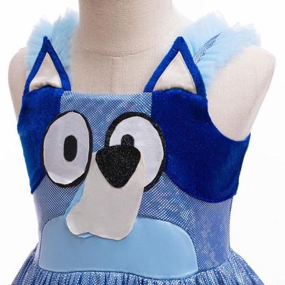 Girls' Bluey Princess Tutu Dress Costume Cartoon Print Cosplay for Kids