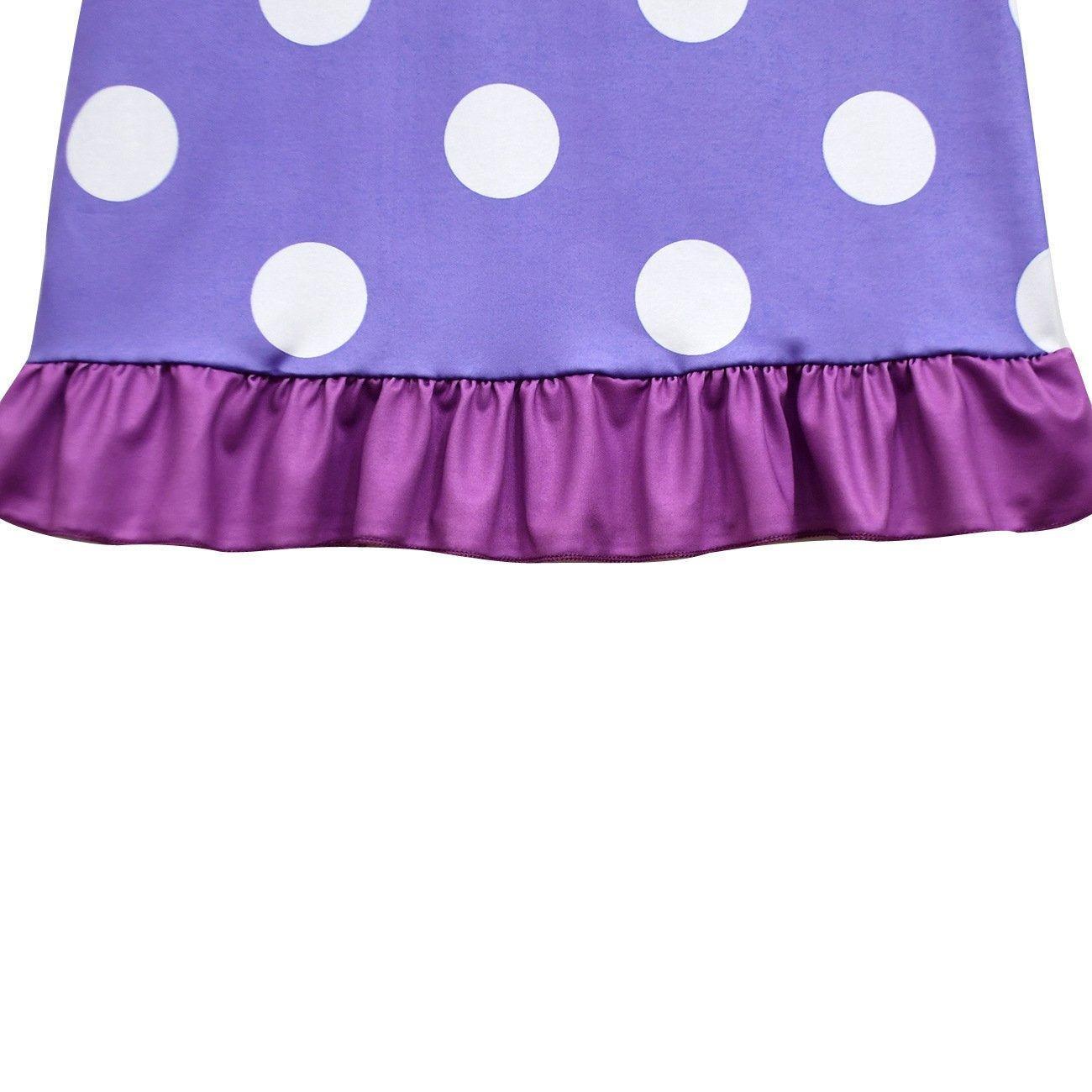Inside Out Costume Ruffle Nightgown for Girls Kids Cosplay Homewear Dress with Bag