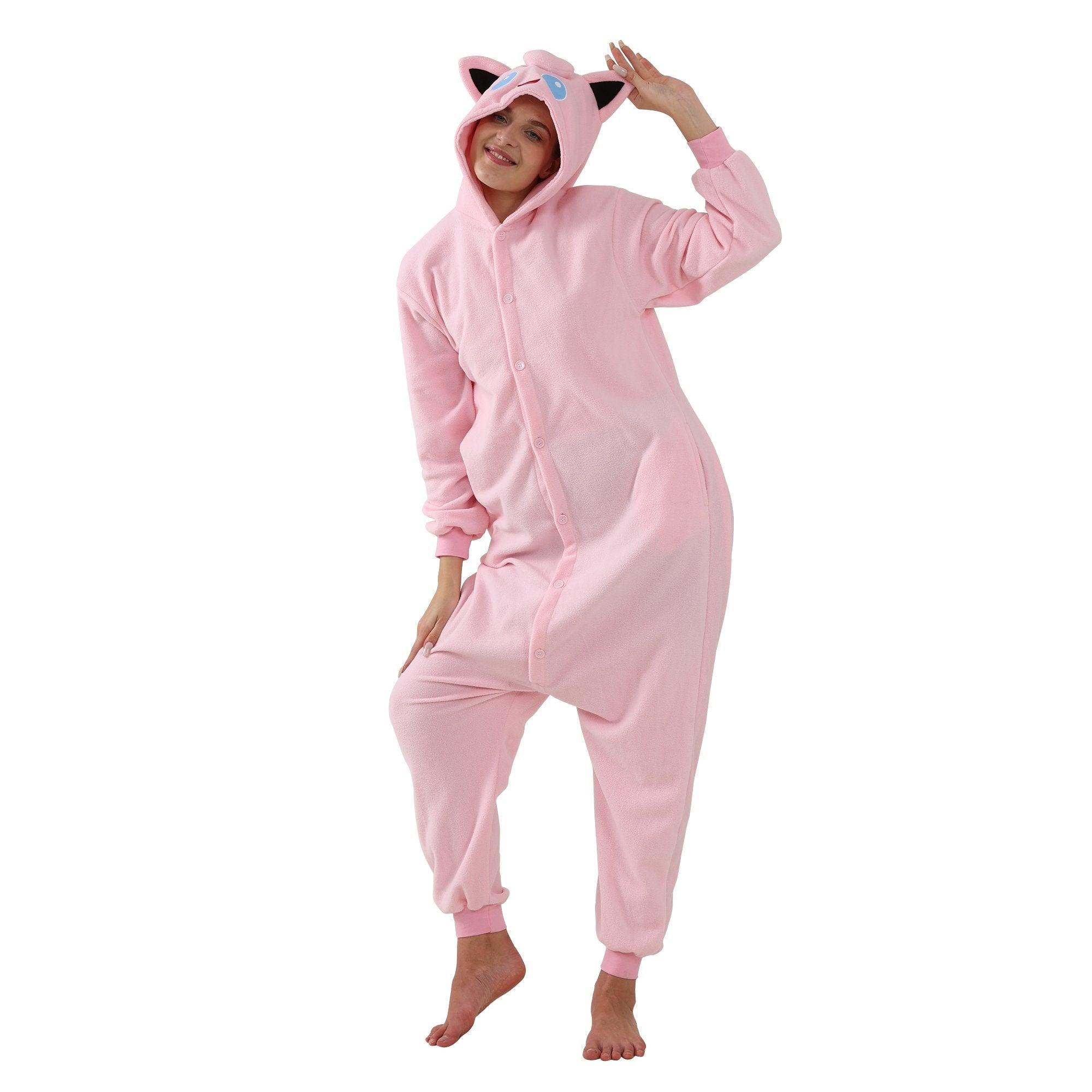 Jigglypuff Kigurumi Onesies Anime Pokemon Pajamas Pyjamas Costume Halloween