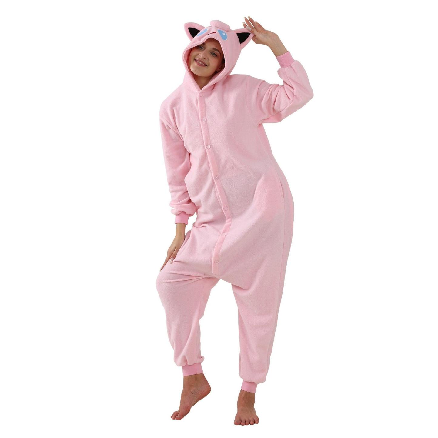 Jigglypuff Kigurumi Onesies Anime Pokemon Pajamas Pyjamas Costume Halloween