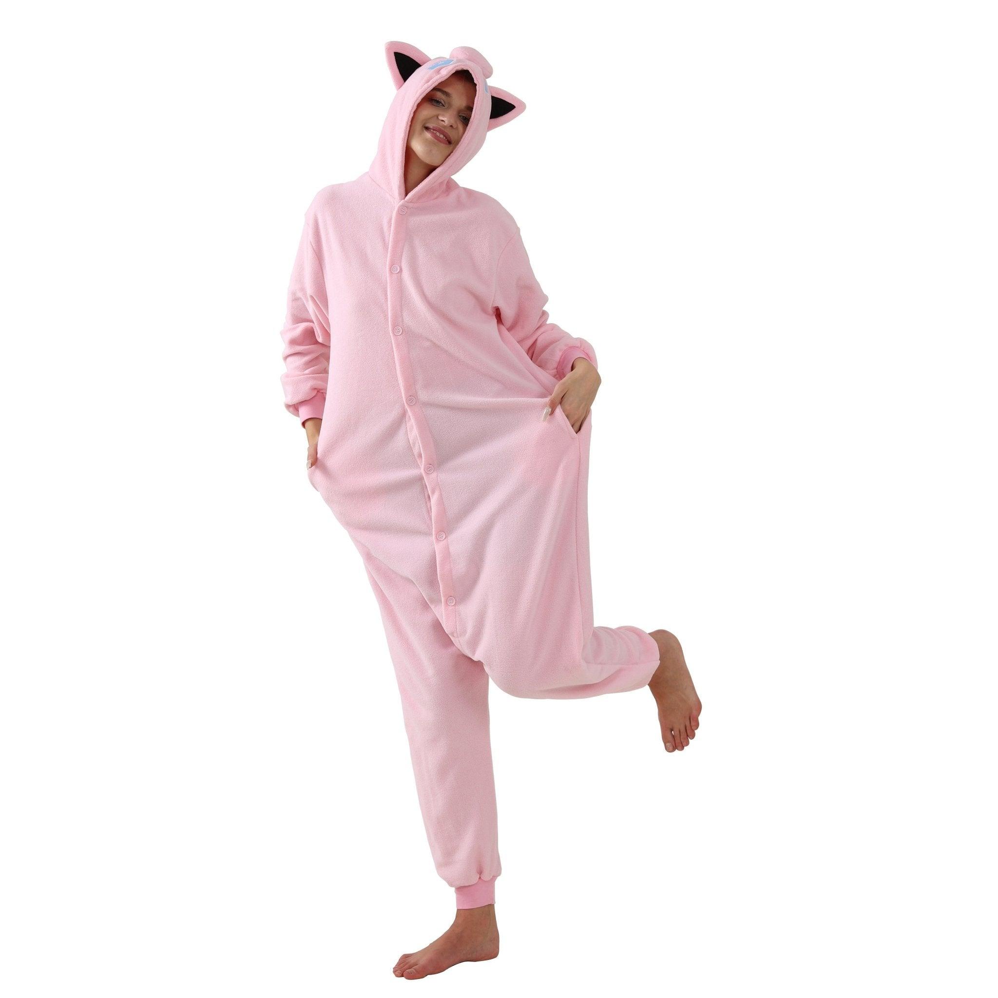 Jigglypuff Kigurumi Onesies Anime Pokemon Pajamas Pyjamas Costume Halloween