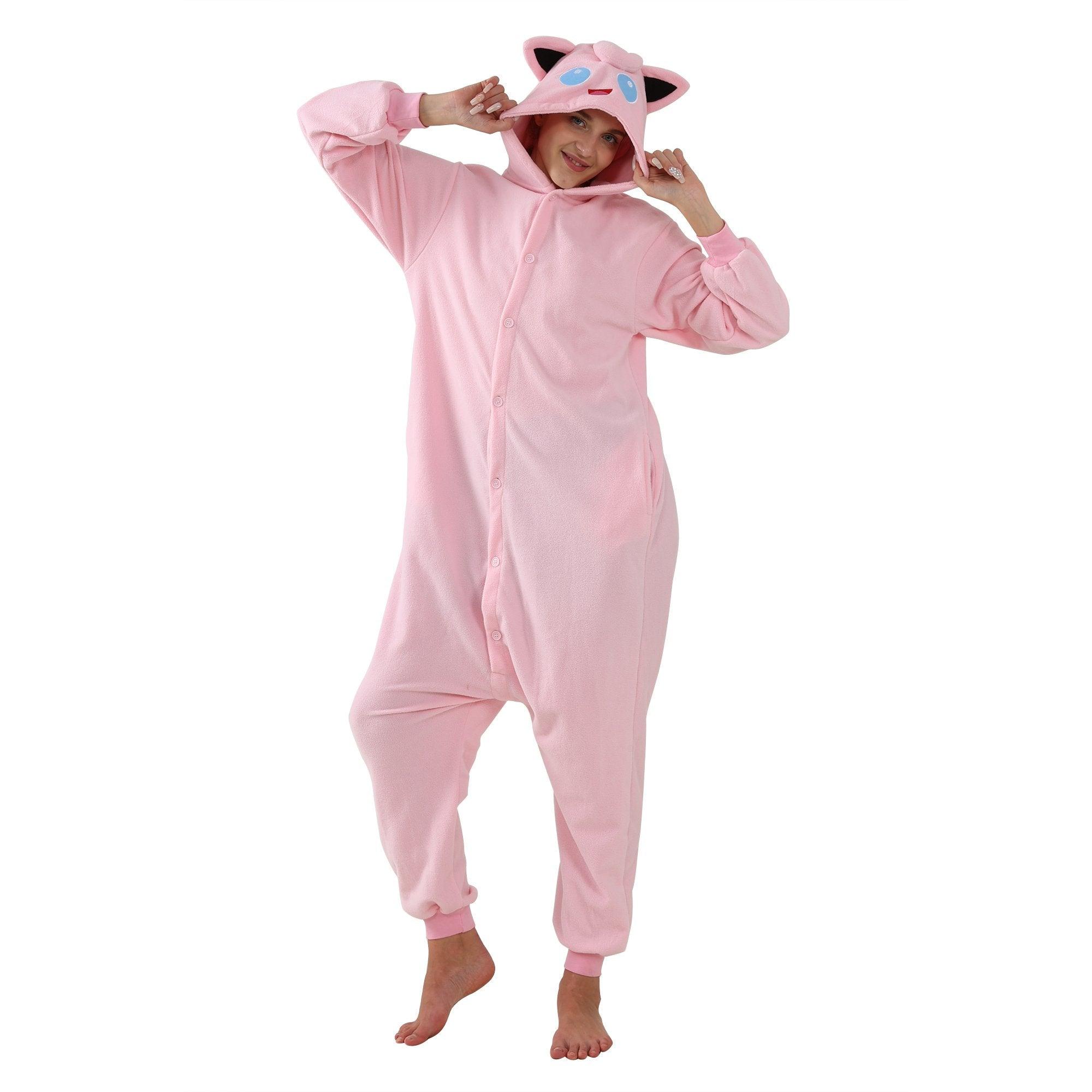 Jigglypuff Kigurumi Onesies Anime Pokemon Pajamas Pyjamas Costume Halloween