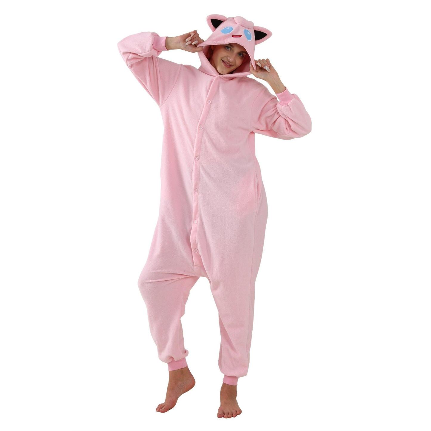 Jigglypuff Kigurumi Onesies Anime Pokemon Pajamas Pyjamas Costume Halloween