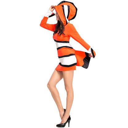 Halloween Ocean Theme Party Clown Fish Cosolay Matching Outfits Costumes