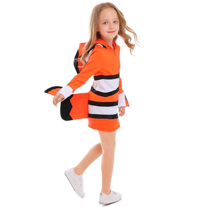 Halloween Ocean Theme Party Clown Fish Cosolay Matching Outfits Costumes