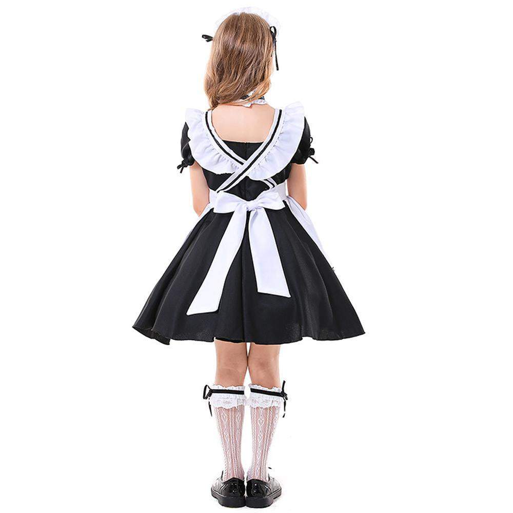 Role maid playing black and white maid suit costumes