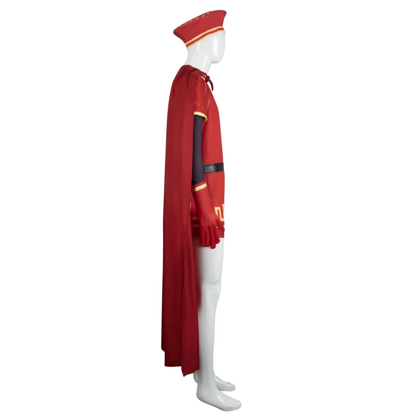 Lord Farquaad Cosplay Costume Halloween Shrek Red Robe Cape